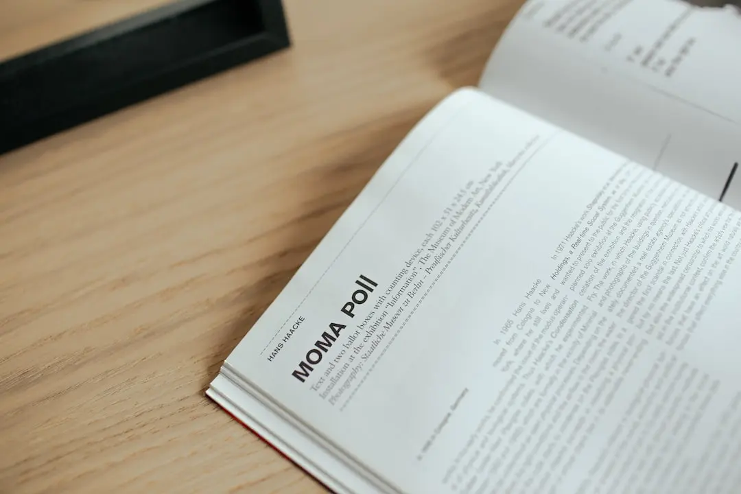 An open financial guide laid on a table.